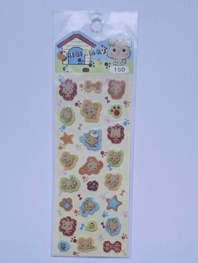 Sanrio Vtg CHIBIMARU Dog doll Decorative Stickers Strip Collection Rare